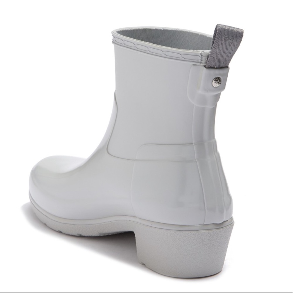 Hunter refined low heel biker gloss rain boot - Picture 3 of 7